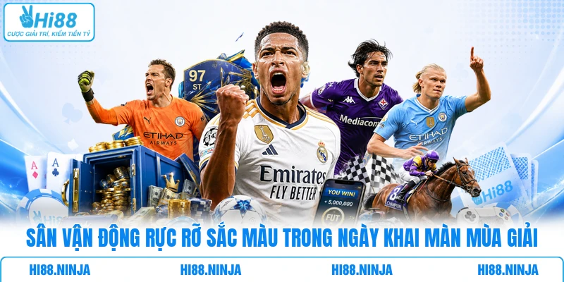 Sân vận động rực rỡ sắc màu trong ngày khai màn mùa giải